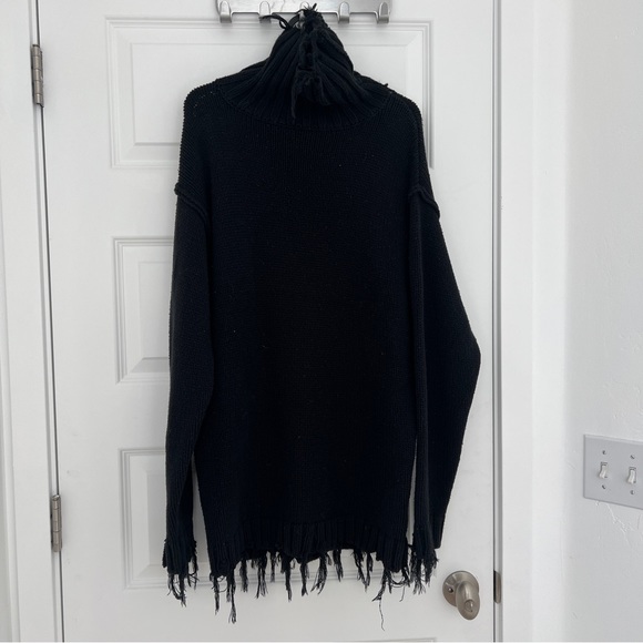 Perverze Crash Tube Turtle Turtleneck Knit Sweater Black Mini dress - Picture 5 of 15